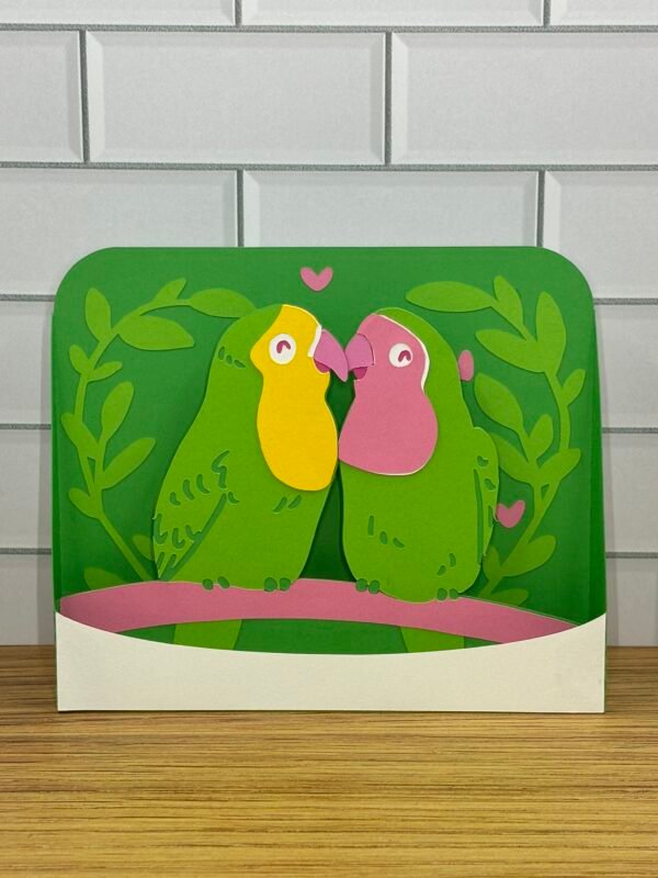 Love Birds Valentines Day Pop-Up Card