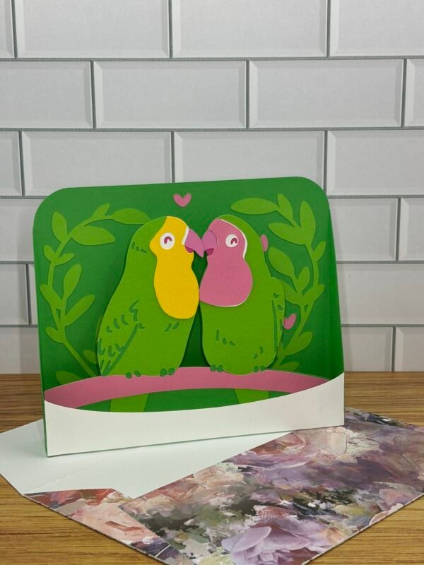 Love Birds Valentines Day Pop-Up Card - Image 5