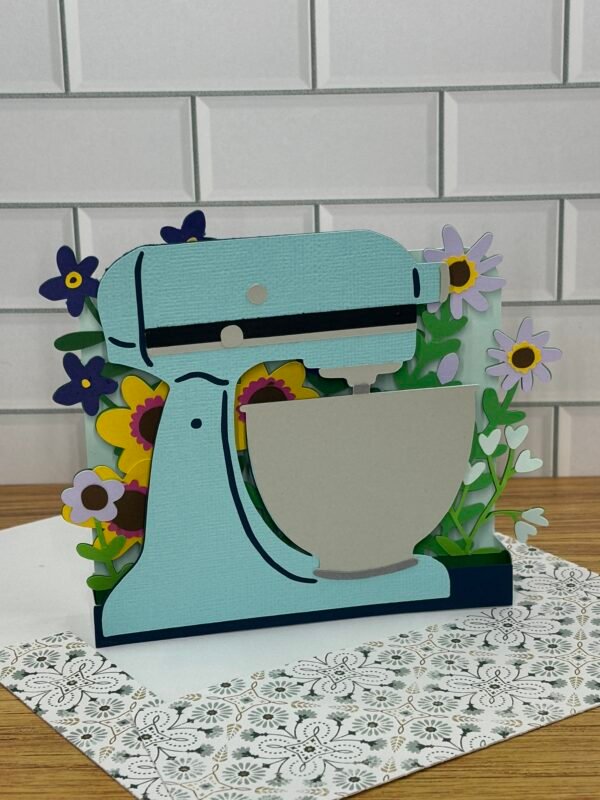 Kitchenaid Mixer Floral Pop-Up Card - Image 5