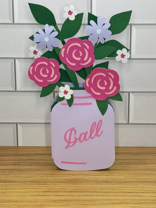 Jar of Roses Pop-Up Card