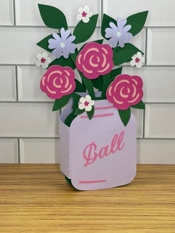 Jar of Roses Pop-Up Card - Image 3