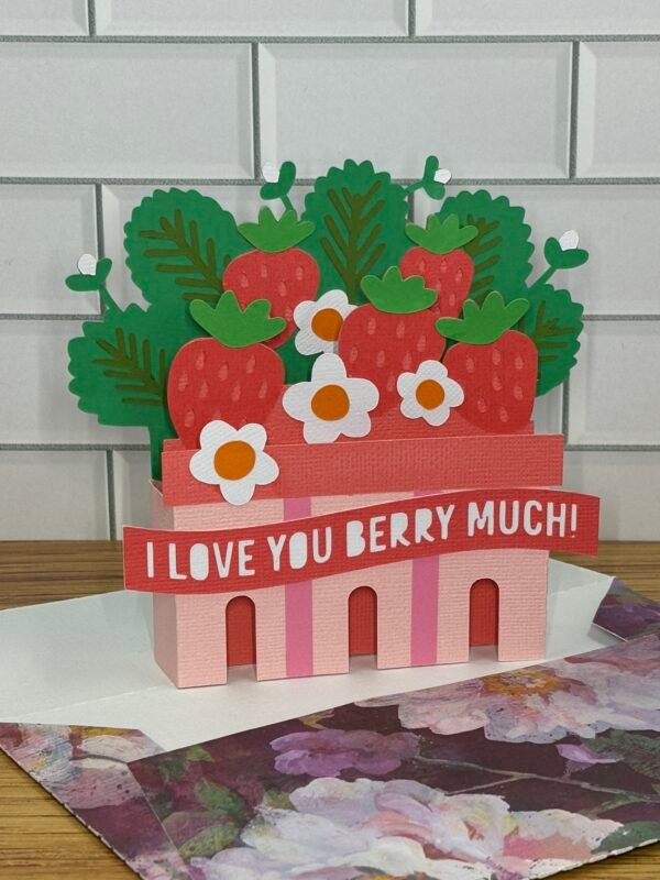 Strawberry Basket Pop-Up Card - Image 5