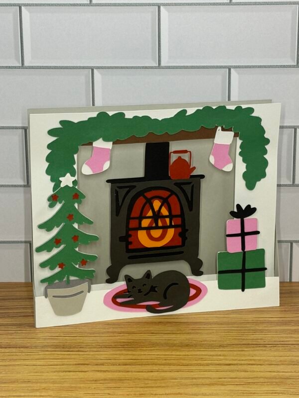 Christmas Wood Burning Pop-Up Card - Image 3