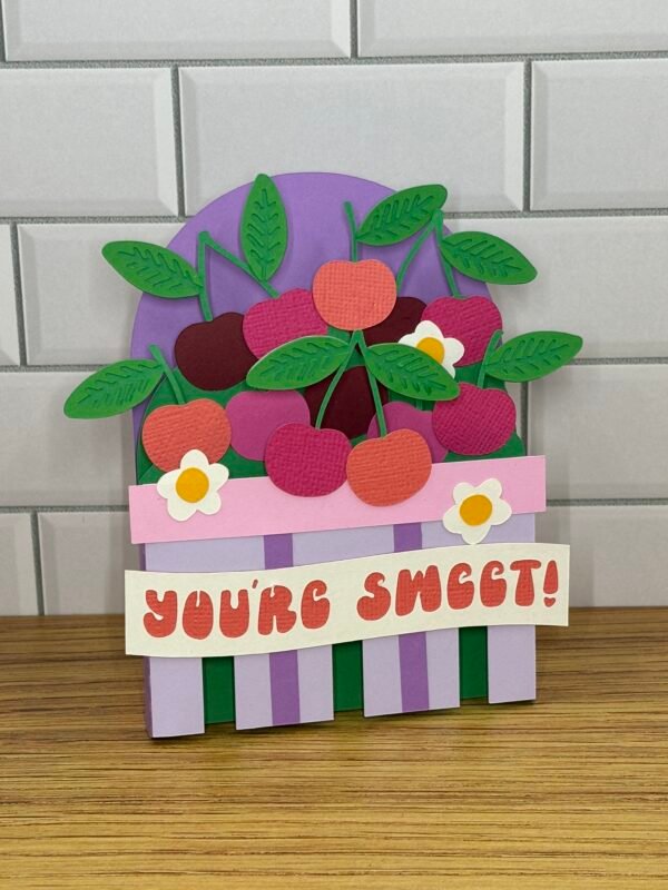 Cherry Basket Pop-Up Card - Image 3