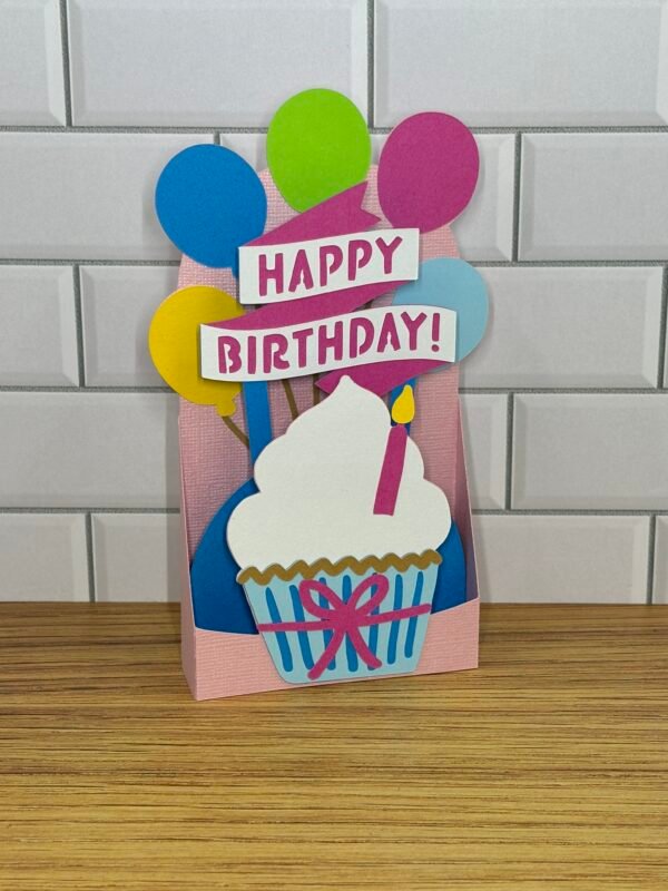 Happy Birthday Cupcake Pop-Up Card - Image 3