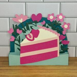 Strawberry Cake Slice Pop-Up Card