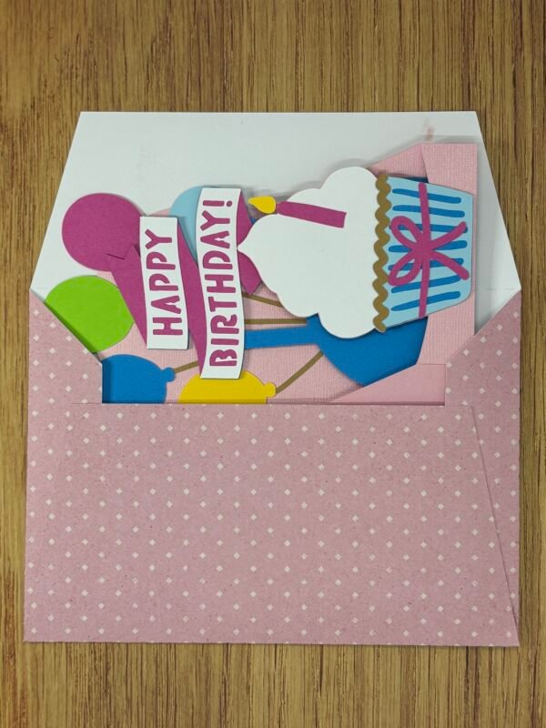 Happy Birthday Cupcake Pop-Up Card - Image 6
