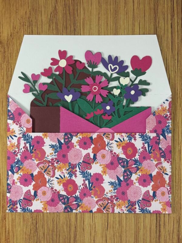 "Love You" Wildflower Envelope Pop-Up Card - Image 6